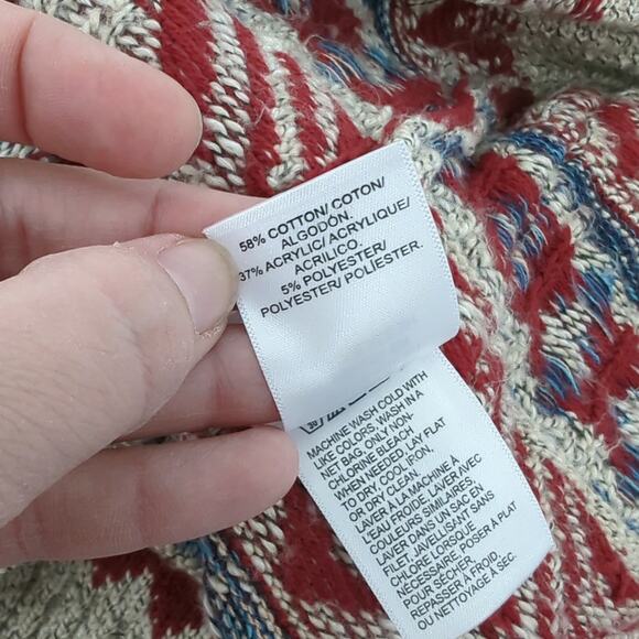 Lucky Brand Women's Open Front Cardigan Sweater Size Medium Western Southwestern - Picture 3 of 11